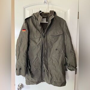 Vintage A. Schwarz Sulzbach Green West Germany Military Parka Coat VTG